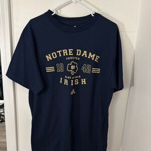 Adidas Notre Dame Navy Blue T-Shirt Size M NWOT